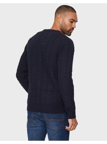 Threadbare Strickpullover Ely in blau-schwarz