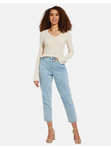 Threadbare Langarmshirt in Stone