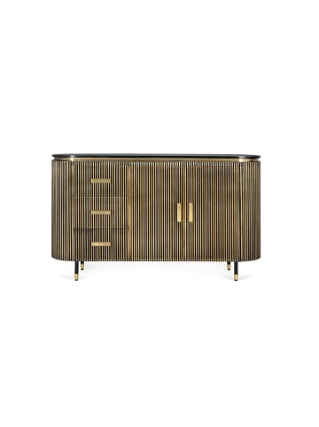Giner y Colomer Sideboard aus Mangoholz und Bronze 150 cm in Gold