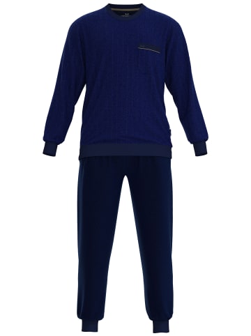 Götzburg Pyjama Kos in blau-mittel-uni