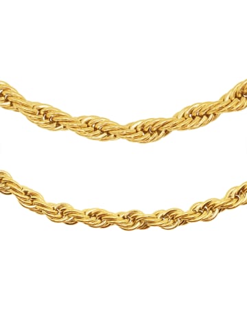 Steel_Art Schmuckset Herren mit Halskette und Armband Set Nick goldfarben in goldfarben