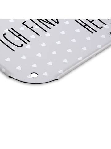 Mr. & Mrs. Panda tafel Streichhölzer mit Spruch in Grau Pastell