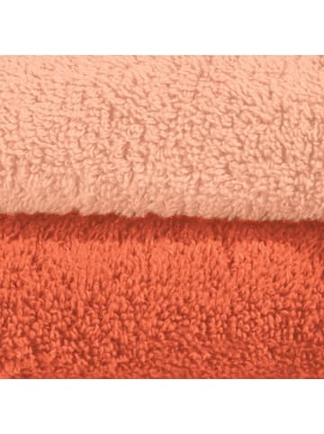 Erwin Müller Frottier, Jacquard Duschtuch 2er-Pack Bühl in apricot/orange