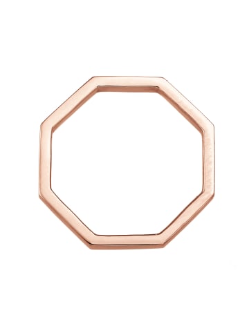 Elli Ring 925 Sterling Silber Pinky Ring, Geo in Rosegold