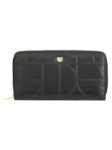 DuDu Up Geldbörse RFID Schutz Leder 20 cm in black-nude