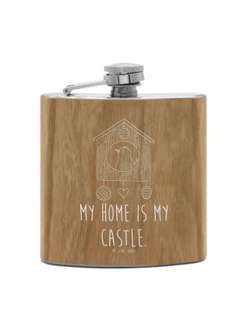 Mr. & Mrs. Panda Flachmann Aus Edelstahl Vogel Haus mit Spruch in Braun