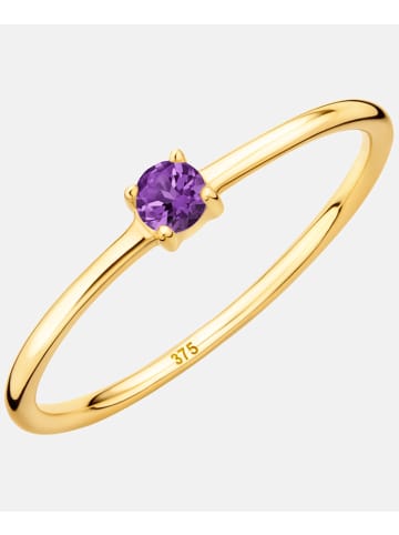 Diamant L'éternel Ring aus 375 Gelbgold mit Amethyst