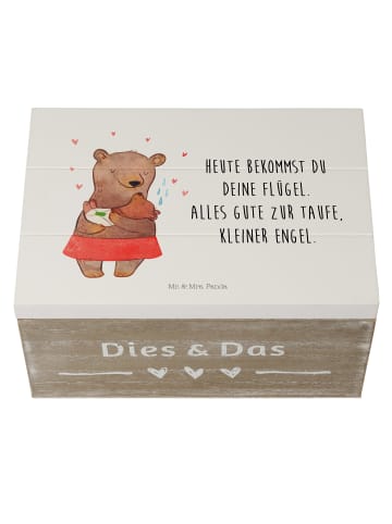 Mr. & Mrs. Panda Geschenkbox Bären Taufe mit Spruch in Weiß