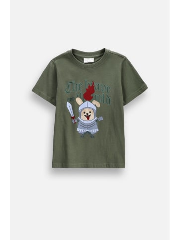 Coccodrillo Baumwoll-T-Shirt mit kurzen Ärmeln in khaki