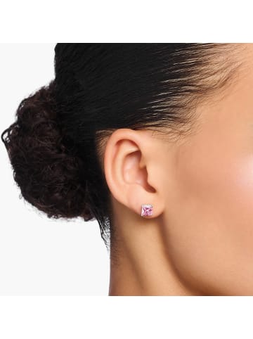Thomas Sabo Ohrstecker in silber, pink