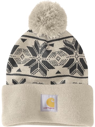 CARHARTT  Mütze "Knit Pom Jacquard Beanie" in Weiß