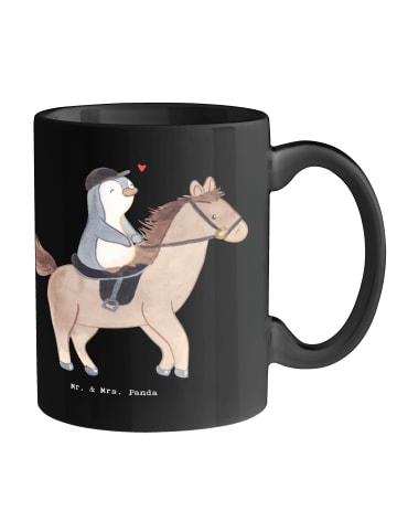 Mr. & Mrs. Panda Kaffeetasse Reitsport Trainerin Harmonie mit Sp... in Schwarz