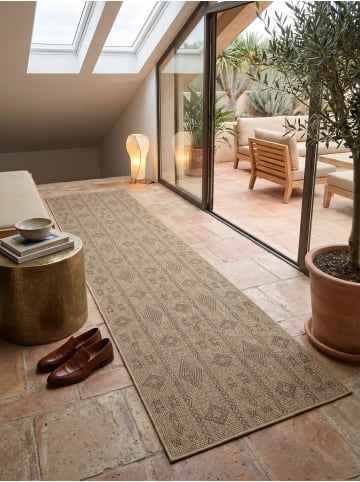 KADIMA DESIGN Teppich Outdoor Waschbar Vintage KASBERG Strapazierfähig OEKO-TEX in Schwarz