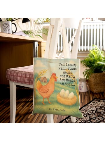 Mr. & Mrs. Panda Einkaufstasche Huhn Stolz Design mit Spruch in Weiß