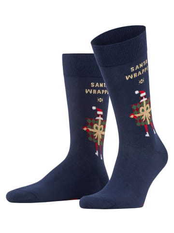 Burlington Socken X-Mas Wrapper in Marine