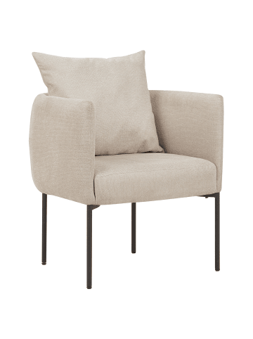 Beliani Sessel MALMOS in Beige/Schwarz - (W) 62 x (H) 68 x (L) 62 cm