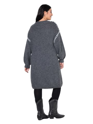 Studio Untold Kleid in dunkelgrau melange