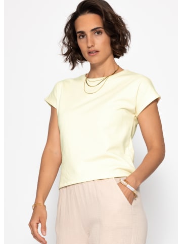 SASSYCLASSY Kurzarm Sweatshirt mit Rückendetail in Gelb