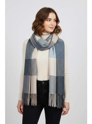 Faera Weicher Schal mit Fransen - Modischer Winter-Accessoire for Damen in Navy