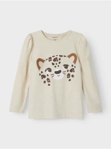name it Mädchen Longsleeve mit Print in Peyote Melange