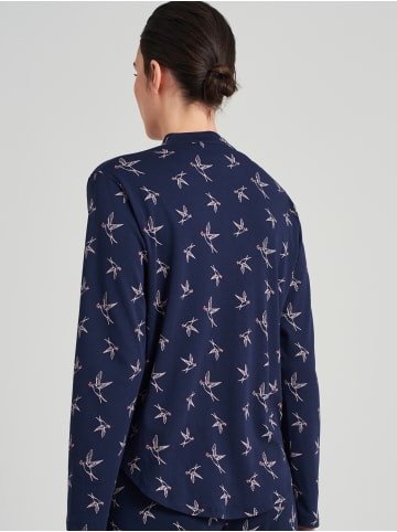 Schiesser Longsleeve Mix & Relax in dunkelblau-gem.