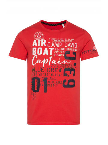 CAMP DAVID  T-Shirt 'Alaska Ice Tour' in rot