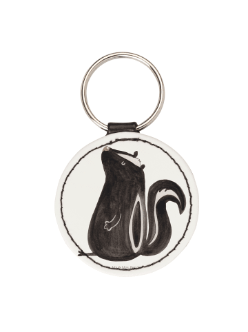 Mr. & Mrs. Panda Anhänger Stinktier Sitzen ohne Spruch in Weiß