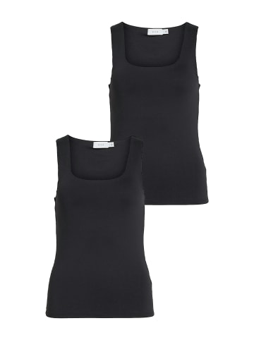 Vila 2er-SET Tank Top Bluse Figurbetont in Schwarz-3