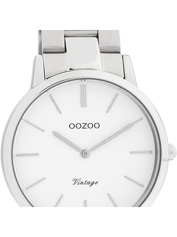 Oozoo Analog-Armbanduhr Oozoo Vintage Series silber mittel (ca. 34mm)