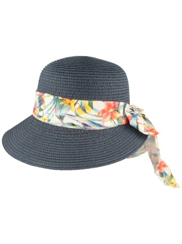 BREITER Strohhut in blau