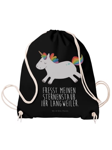 Mr. & Mrs. Panda Materialzugbeutel Einhorn Happy mit Spruch in Schwarz