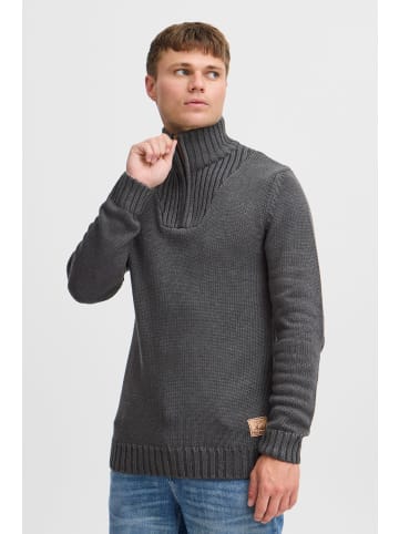 !SOLID Troyer SDPetro 21102154ME Strickpulli mit hochabschließendem Kragen in Grau