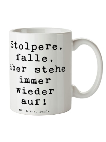 Mr. & Mrs. Panda Mug Spruch Fehler machen und daraus lernen mit ... in Weiß