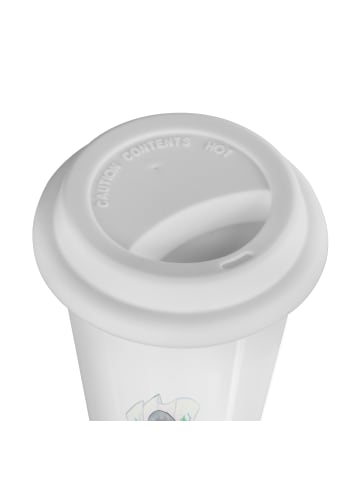 Mr. & Mrs. Panda Kaffeebecher Pinguin & Maus Wanderer mit Spruch in Weiß