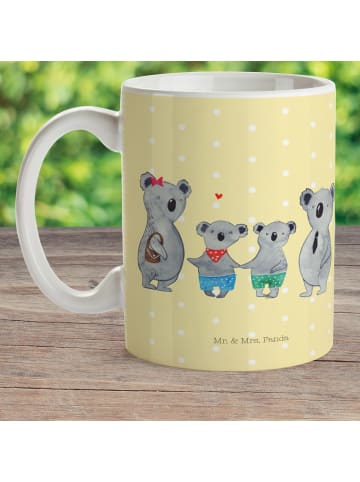 Mr. & Mrs. Panda Tasse Koala Familie zwei ohne Spruch in Gelb Pastell
