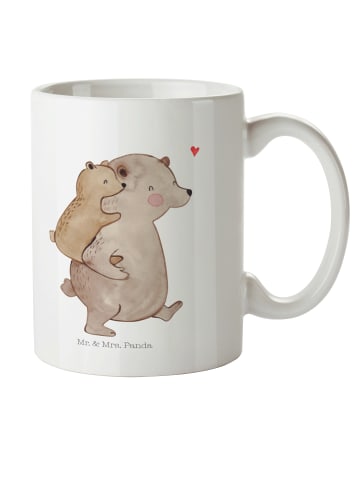 Mr. & Mrs. Panda Kindertasse Papa Bär ohne Spruch in Weiß