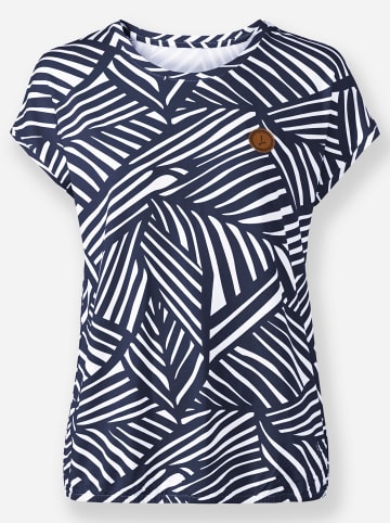 WITT WEIDEN Shirt in marine-weiß-bedruckt