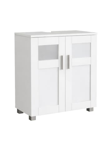 VCM  Holz Badschrank Badunterschrank Waschbecken Nilari in Weiß