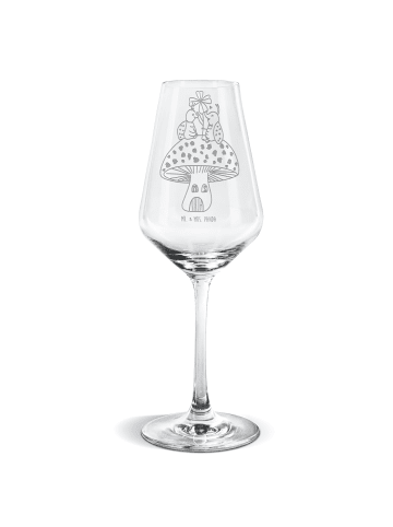 Mr. & Mrs. Panda Weinglas Marienkäfer Fliegenpilz ohne Spruch in Transparent