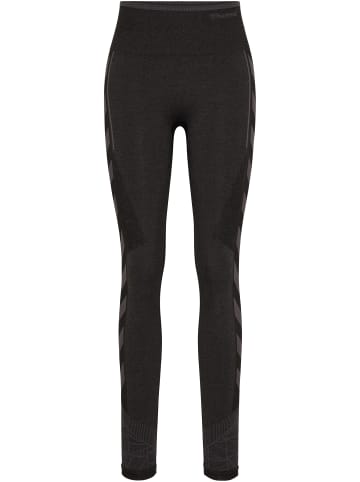 Hummel Hummel Leggings Hmlmt Yoga Damen Atmungsaktiv Schnelltrocknend Nahtlosen in BLACK/ASPHALT MELANGE