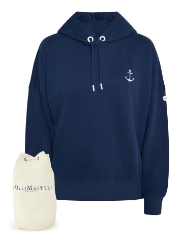 DreiMaster Maritim Kapuzenpullover + Shopping Bag - Set in Marine