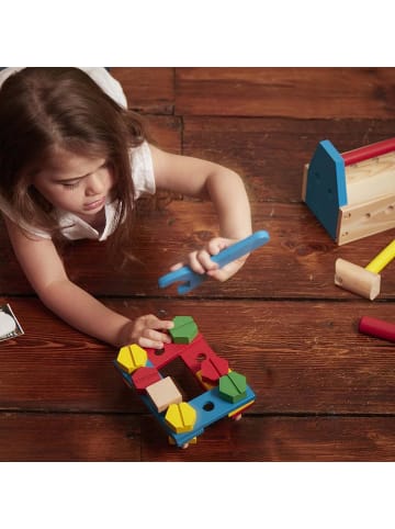 Melissa & Doug Tragbarer Werkzeugkasten aus Holz- ab 3 Jahren