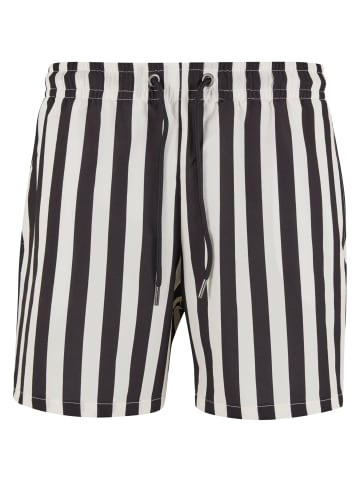 Urban Classics Urban Classics Badeshorts in black/offwhite