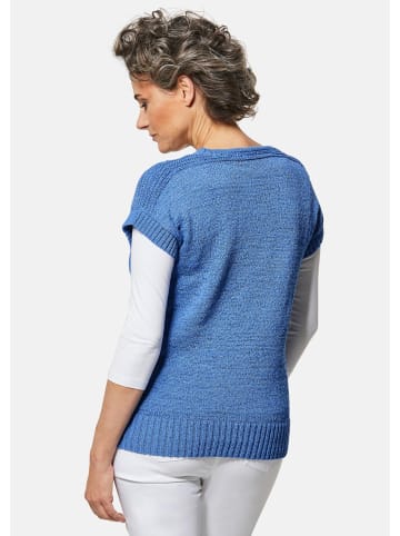 GOLDNER Trageangenehmer Pullunder mit modischem Ausschnitt in jeansblau