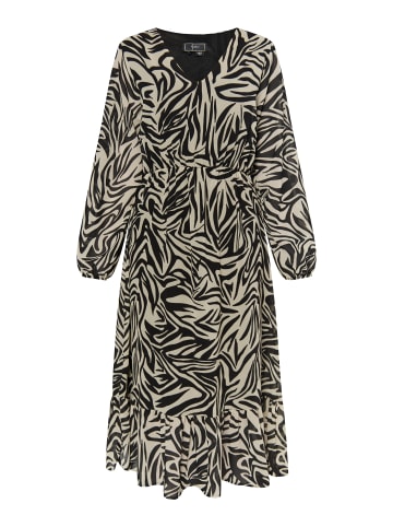 faina Kleid Mit Zebra-Print in Beige Schwarz