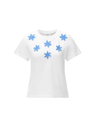 Rich & Royal T-Shirt mit Blumenapplikation in Sailor Sky