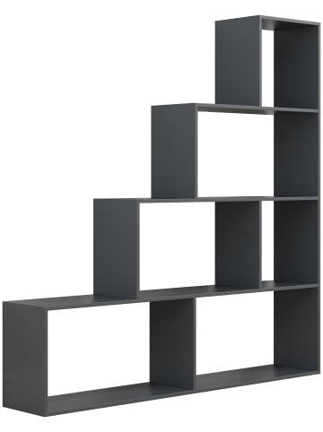 VCM Holz Regal Raumteiler Standregal Bücher Dubila L in Anthrazit