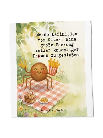 Mr. & Mrs. Panda Jutebeutel Spinne Agathe Pommes Design mit Spruch in Weiß