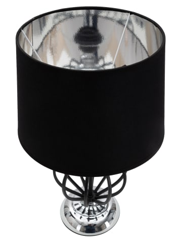 Mauro Ferretti Schwarze Metalllampe mit schwarzem Lampenschirm, Ø 28 x 44,5 cm