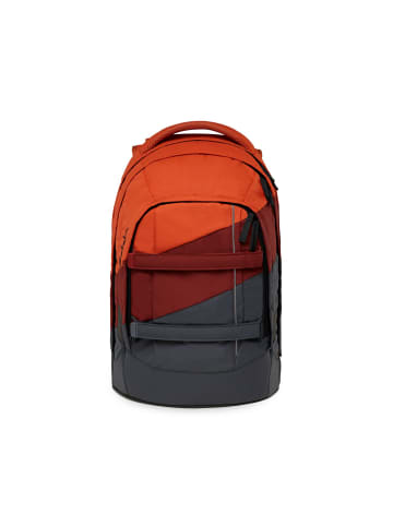 Satch Schulrucksack Pack Fire Up in rot/grau